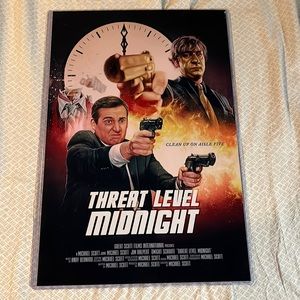 The office “Threat level midnight” poster